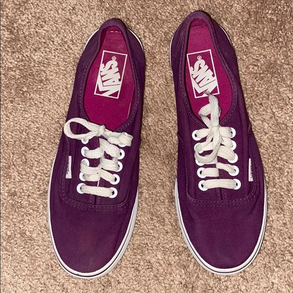 purple lace up vans